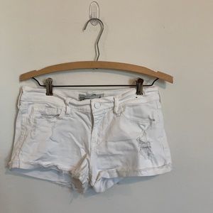 Abercrombie and Fitch Distressed White Jean Short